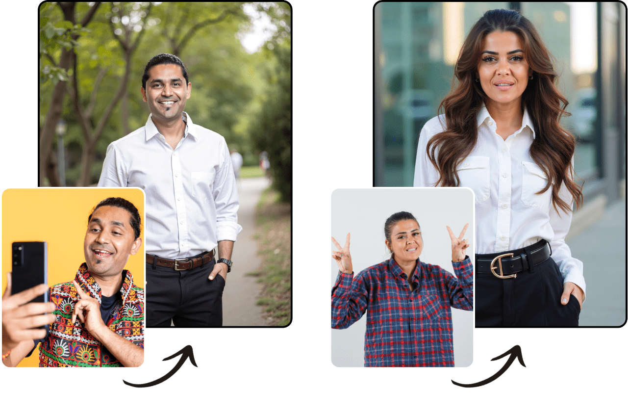 De selfie a foto de estudio